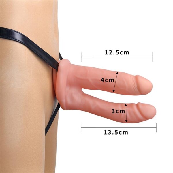Harness Double Hollow Dildo - Image 3