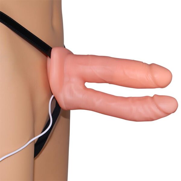 Double Hollow Dildo  Strap On Vibrating - Image 4