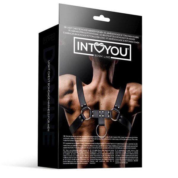 Domine Male Chest Bondage Harness Vegan Leather - Image 4