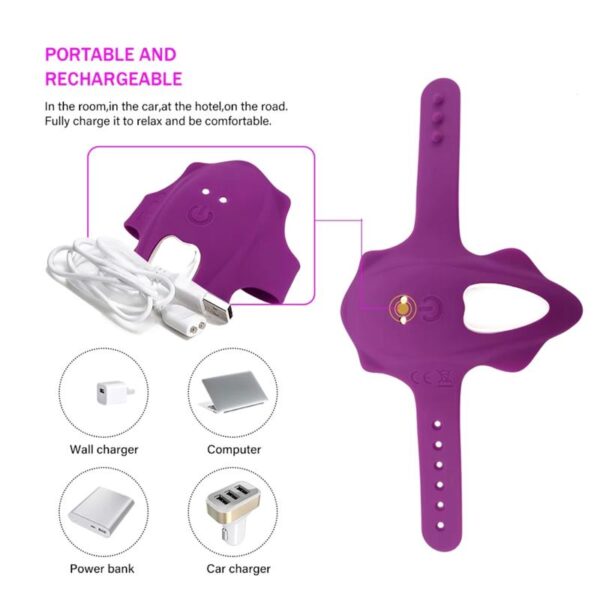 No. Seventeen Panty Stimulator Remote Control Magnetic USB Purple - Image 13
