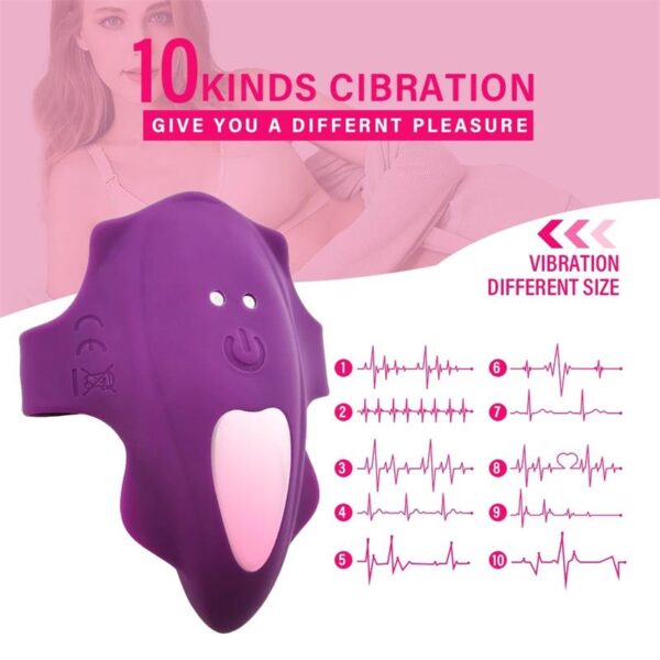 No. Seventeen Panty Stimulator Remote Control Magnetic USB Purple - Image 16