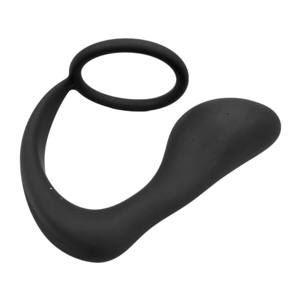 Randal Butt Plug with Penis Ring Silicone Black - Image 5