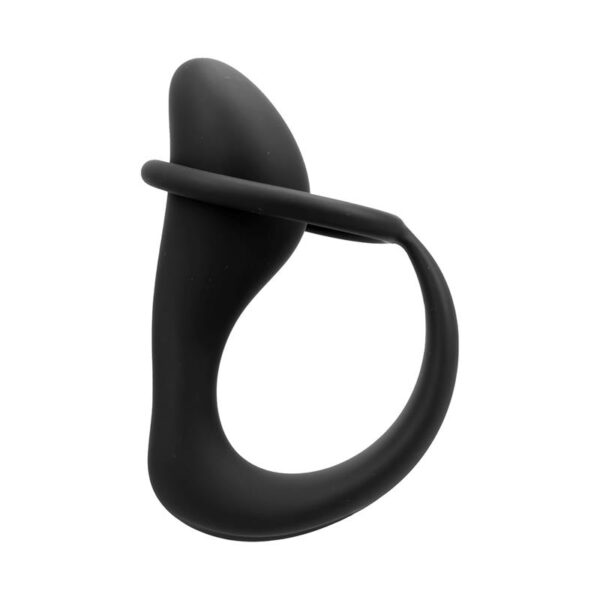 Randal Butt Plug with Penis Ring Silicone Black - Image 7