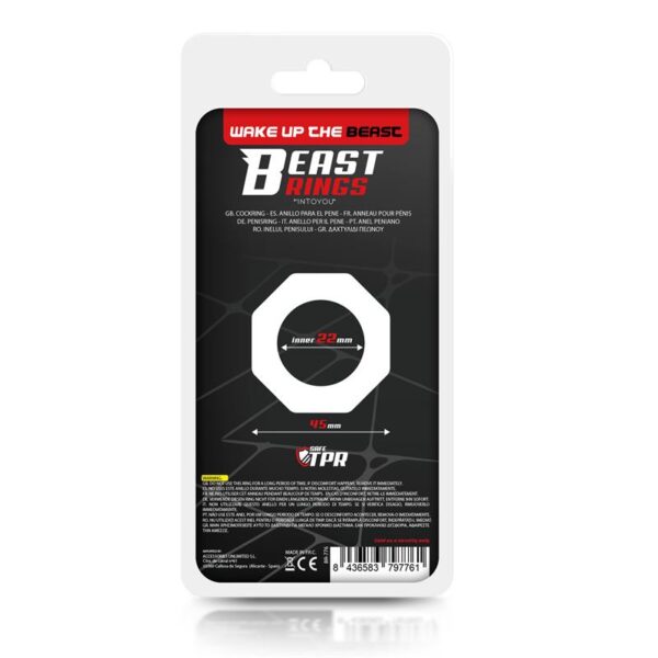 Cock Ring Super Flexible Polygon 2.2 cm Clear - Image 3