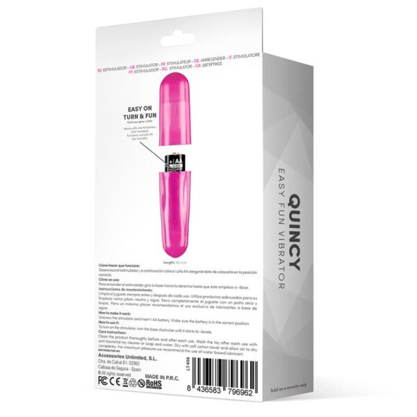 Quincy Easy Fun Vibrating Bullet Purple - Image 3
