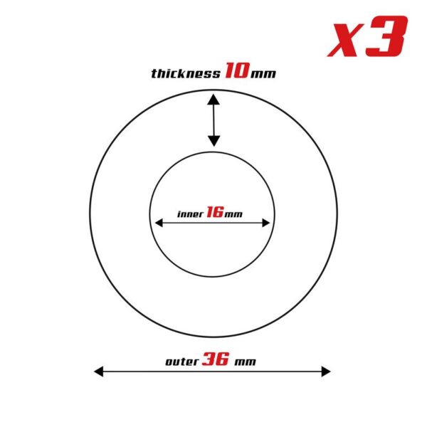 Set of 3 Penis Ring 3 Colors 1.6 cm - Image 2