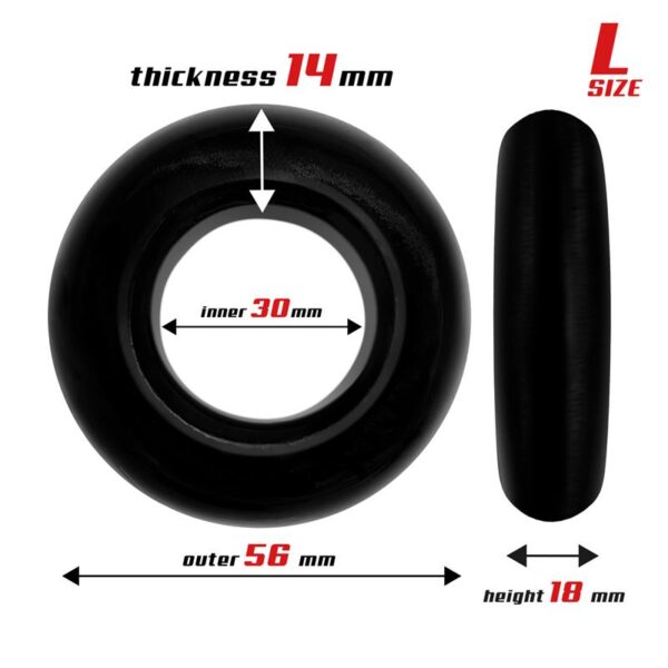 Set of 3 Cock Rings Flexible Black - Image 4
