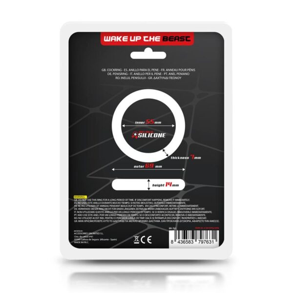 Cock Ring Solid Silicone 5.5 cm Black - Image 4