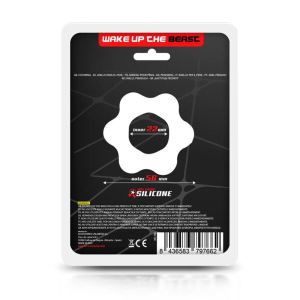 Cock Ring Liquid Silicone 2.2 cm Black - Image 3