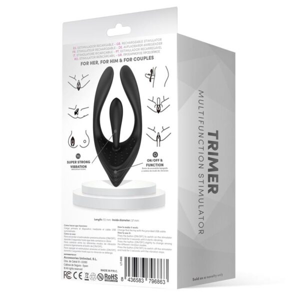 Trimer 3 Motors Flexible Stimulator USB Silicone - Image 4