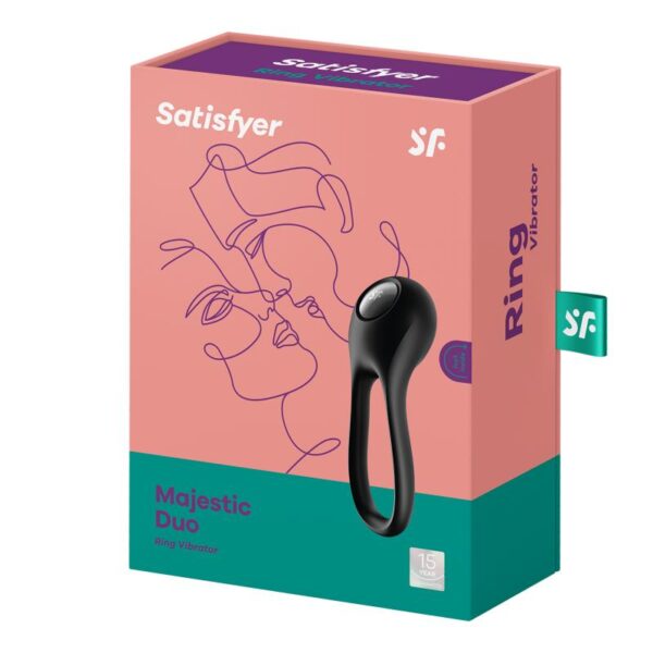 Penis Ring Majestic Duo USB Black - Image 5