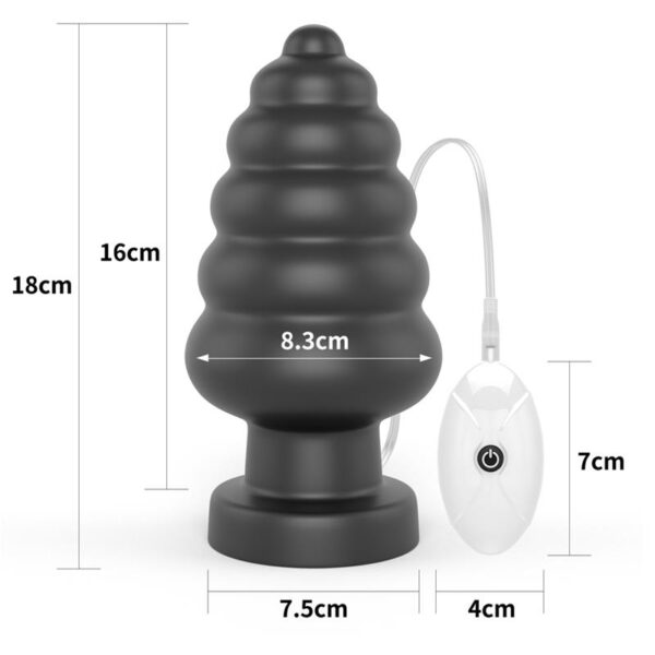 Vibrating Anal Plug King Sized 7 Black - Image 8