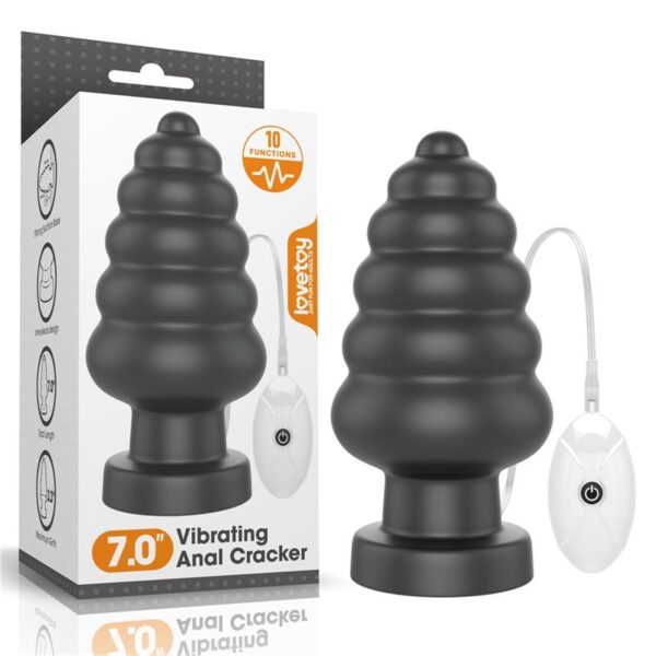 Vibrating Anal Plug King Sized 7 Black - Image 9
