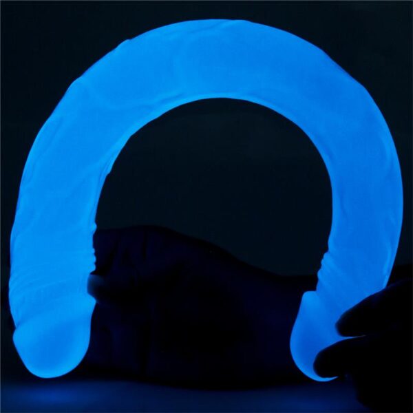 Double Dildo Lumino 14.5 Blue Light - Image 2