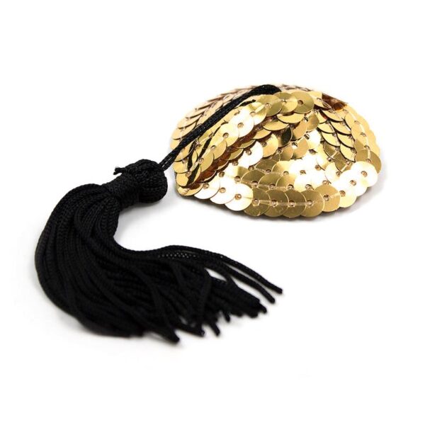 Heart Nipple Cover with Gold Sequins - Image 2
