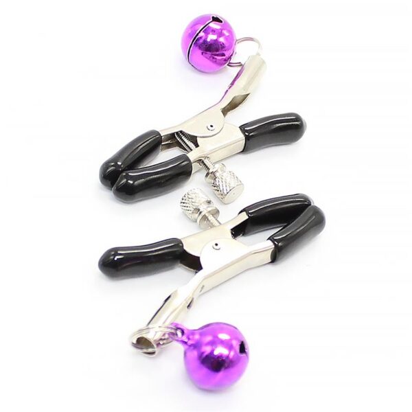 Nipple Clamps with Purple Bell - Image 2
