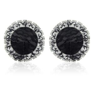 Nipple Covers with Lace Black