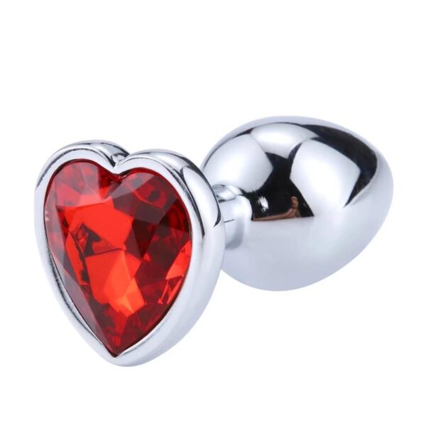 Heart Shaped Butt Plug Red Scarlet Size S - Image 4