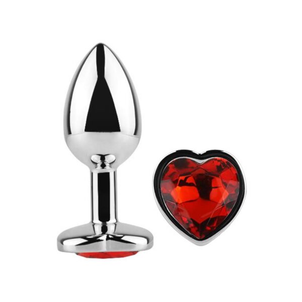Heart Shaped Butt Plug Red Scarlet Size L - Image 3