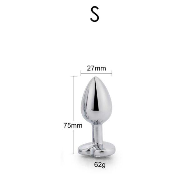 Heart Shaped Butt Plug White Size S - Image 7