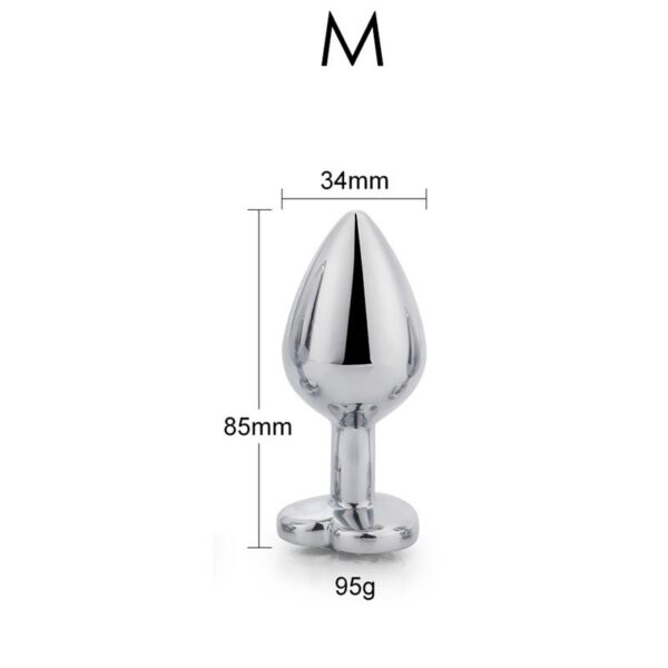 Heart Shaped Butt Plug White Size M - Image 7