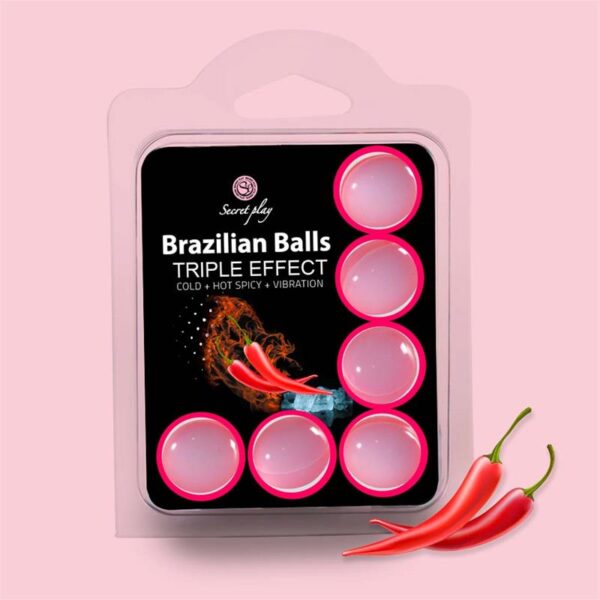 Set 6 Brazilian Balls Triple Effect (Heat, Cold and Vibration)