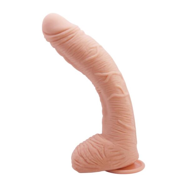 Alex Curved Dildo with Testicles G-Spot Suction Cup Flesh - Image 4