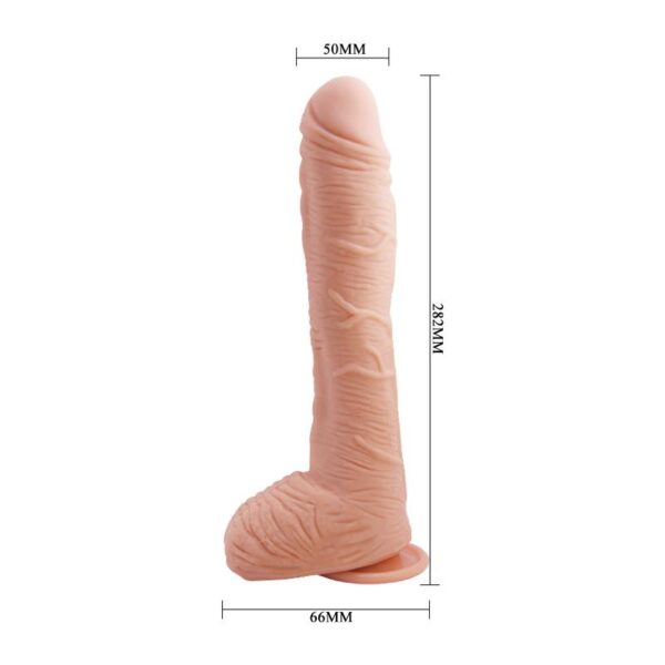 Alex Curved Dildo with Testicles G-Spot Suction Cup Flesh - Image 9