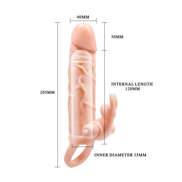 Brave Man Penis Sleeve with Vibration  + 5cm - Image 6