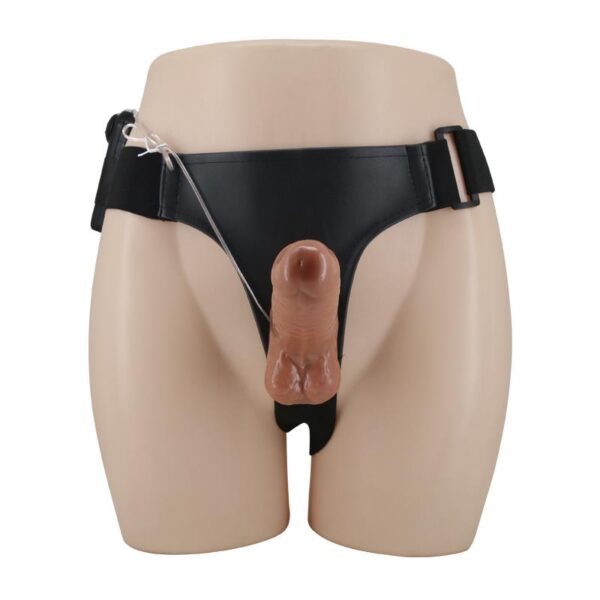 Harness with Double Retractable Dildo with Vibration - Image 3