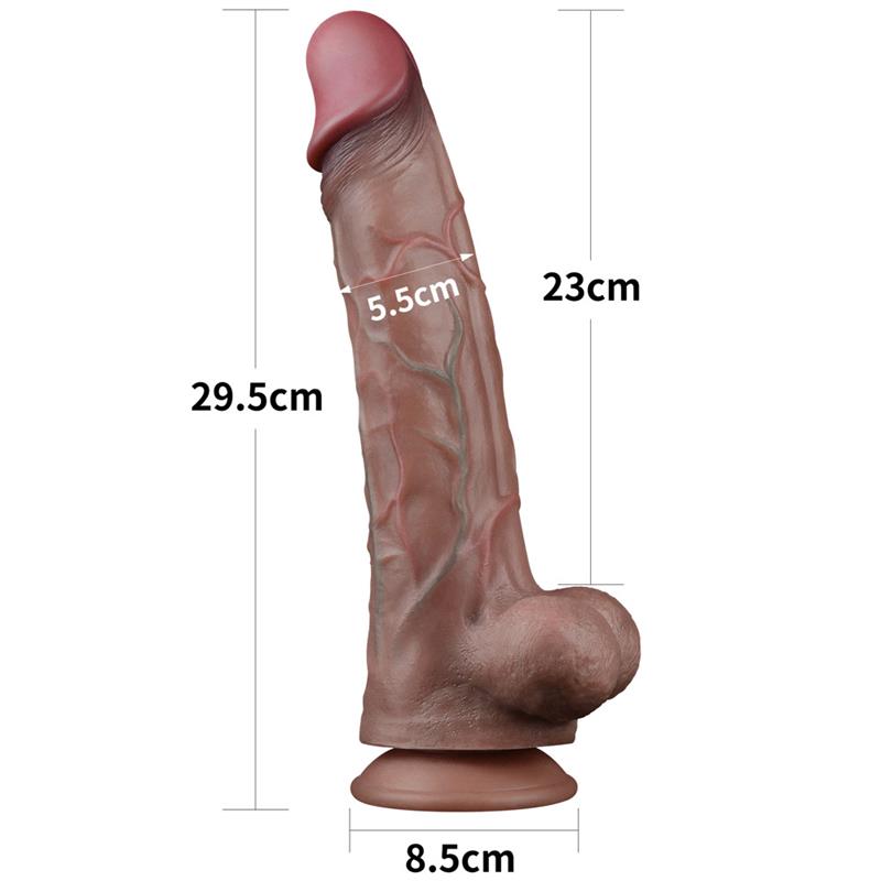 Dual Layered Platinum Silicone Dildo 11.5 - Image 9