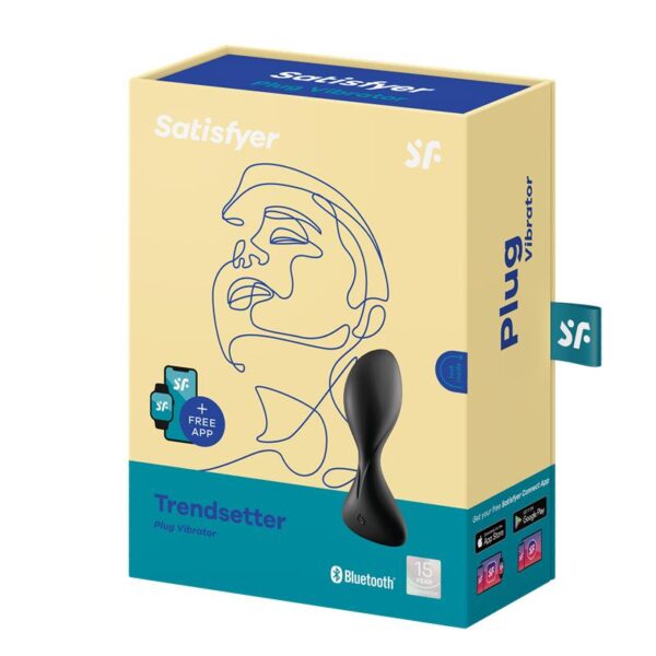 Trendsetter Butt Plug with Vibration and APP Black - Image 7