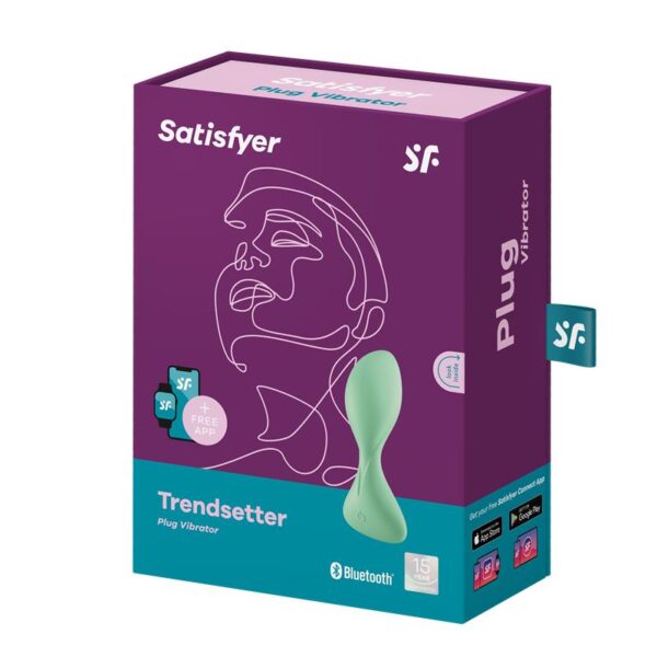 Trendsetter Butt Plug with Vibration and APP Light Green - Image 7
