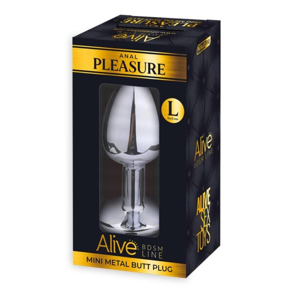 Anal Plug with Black Jewel Size L - Image 2