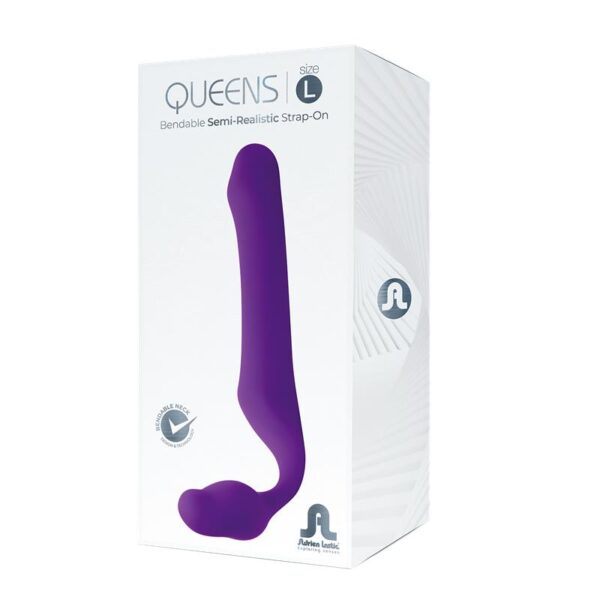 Queens L Strapless Strap-On Dildo Size L Silicone Dark Purple - Image 2