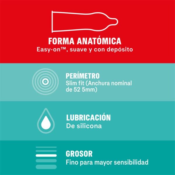 Condoms Sensitivo Slim Fit 10 Units - Image 2