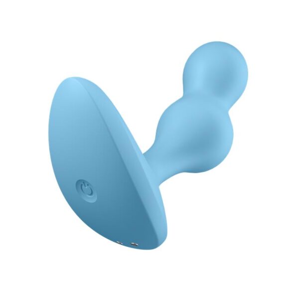 Deep Diver Buut Plug with Vibration Satisfyer Connect APP Blue - Image 2