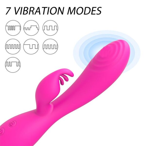 Magic Stick Rabbit Vibe with Pulsation Fuchsia - Image 3
