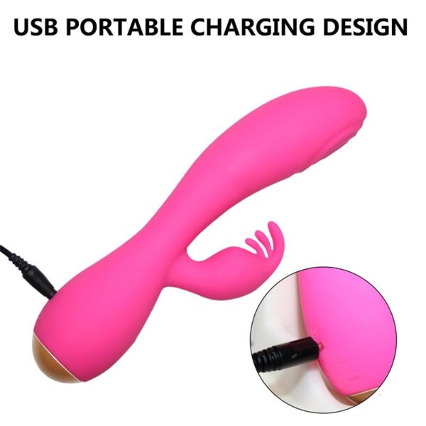 Magic Stick Rabbit Vibe with Pulsation Fuchsia - Image 5