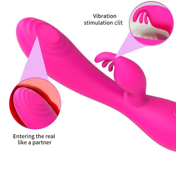 Magic Stick Rabbit Vibe with Pulsation Fuchsia - Image 6