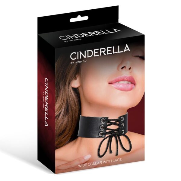 Collar with Lace Vegan Leather One Size - Image 2