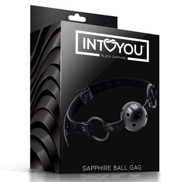 Breathable Gag Ball Sapphire Vegan Leather - Image 7