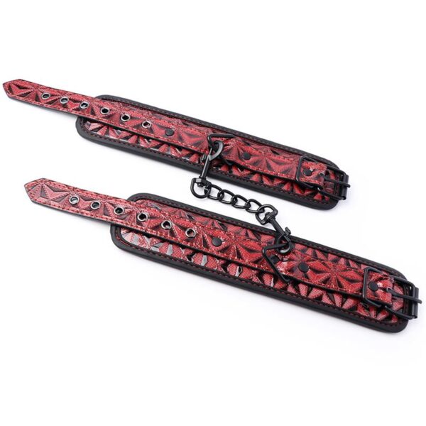 Adjustable Ankle Cuffs Diamond Vegan Leather - Image 6