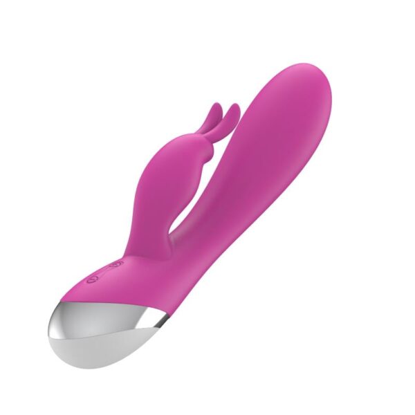 Dual Vibe with Rabbit USB Silicone Pink - Image 4