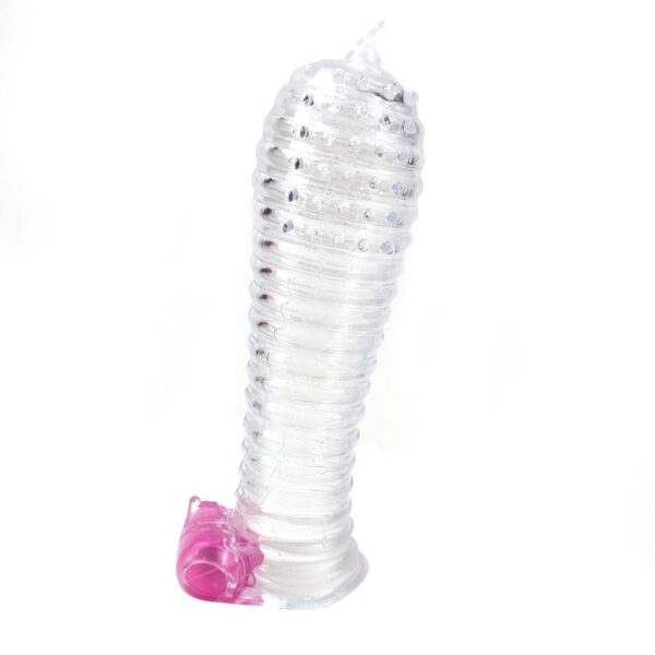 Vibrating Penis Sleeve Clear - Image 2