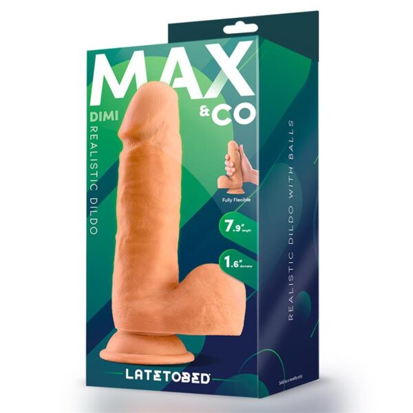 Dimi Realistic Dildo with Testicles  7.9 Flesh - Image 4
