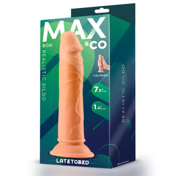 Bon Realistic Dildo with Suction Cup 7.5 Flesh - Image 4