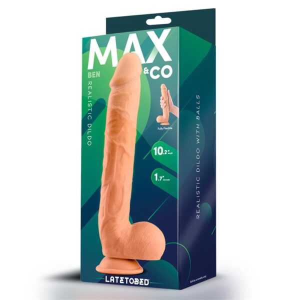 Ben Realistic Dildo with Testicles 10.2 Flesh - Image 4