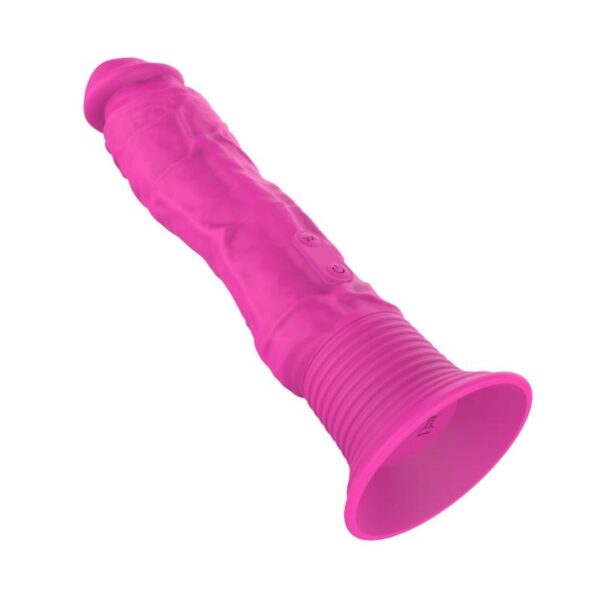 Vibrating Realistic Dildo Silicone Pink - Image 5