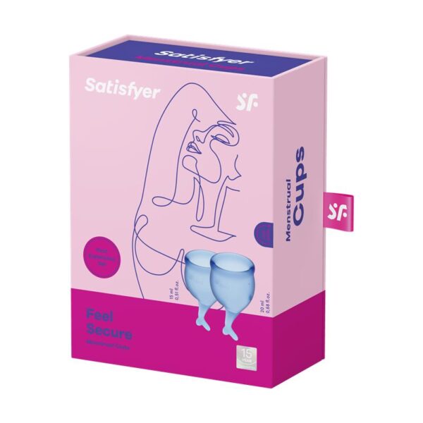 Feel Secure Menstrual Cup Dark Blue Pack of 2 - Image 4